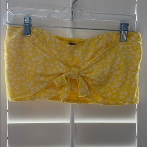 Yellow Floral Bandeau for Summer!